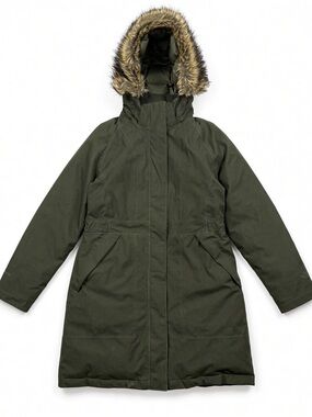 The North Face Womens Olive Green Parka Coat Size M